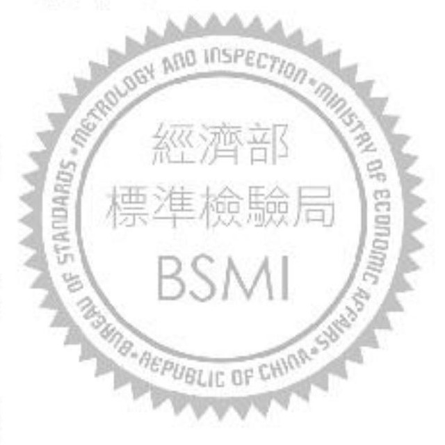 經濟部標準檢驗局驗證書
